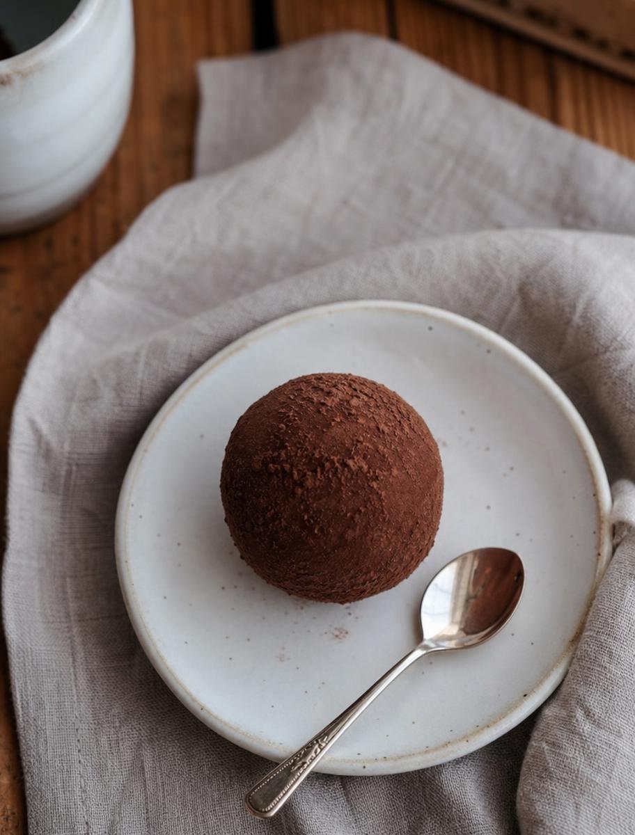 Tartufo nero — dunkles Schokoladen-Dessert